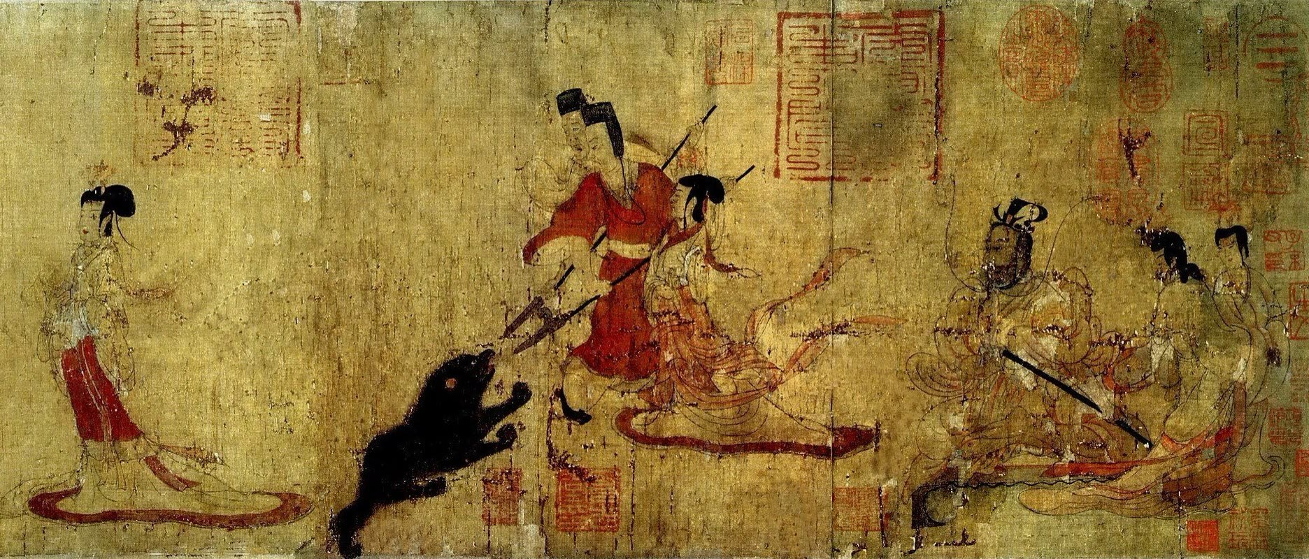 《女史箴图》冯媛挡熊一段