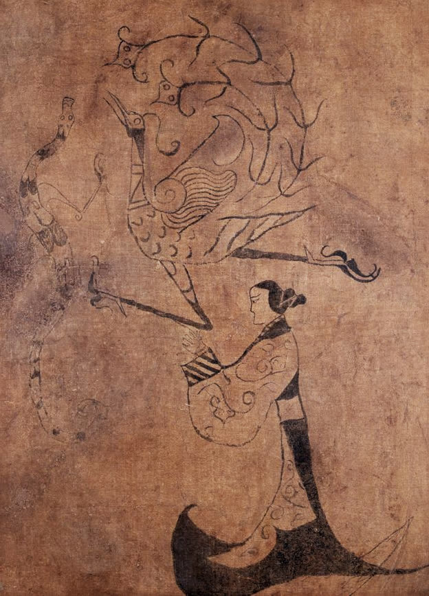 人物龙凤帛画