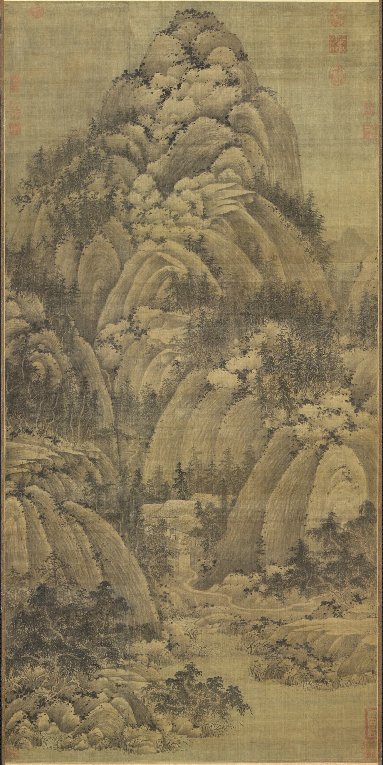 巨然《秋山问道图》