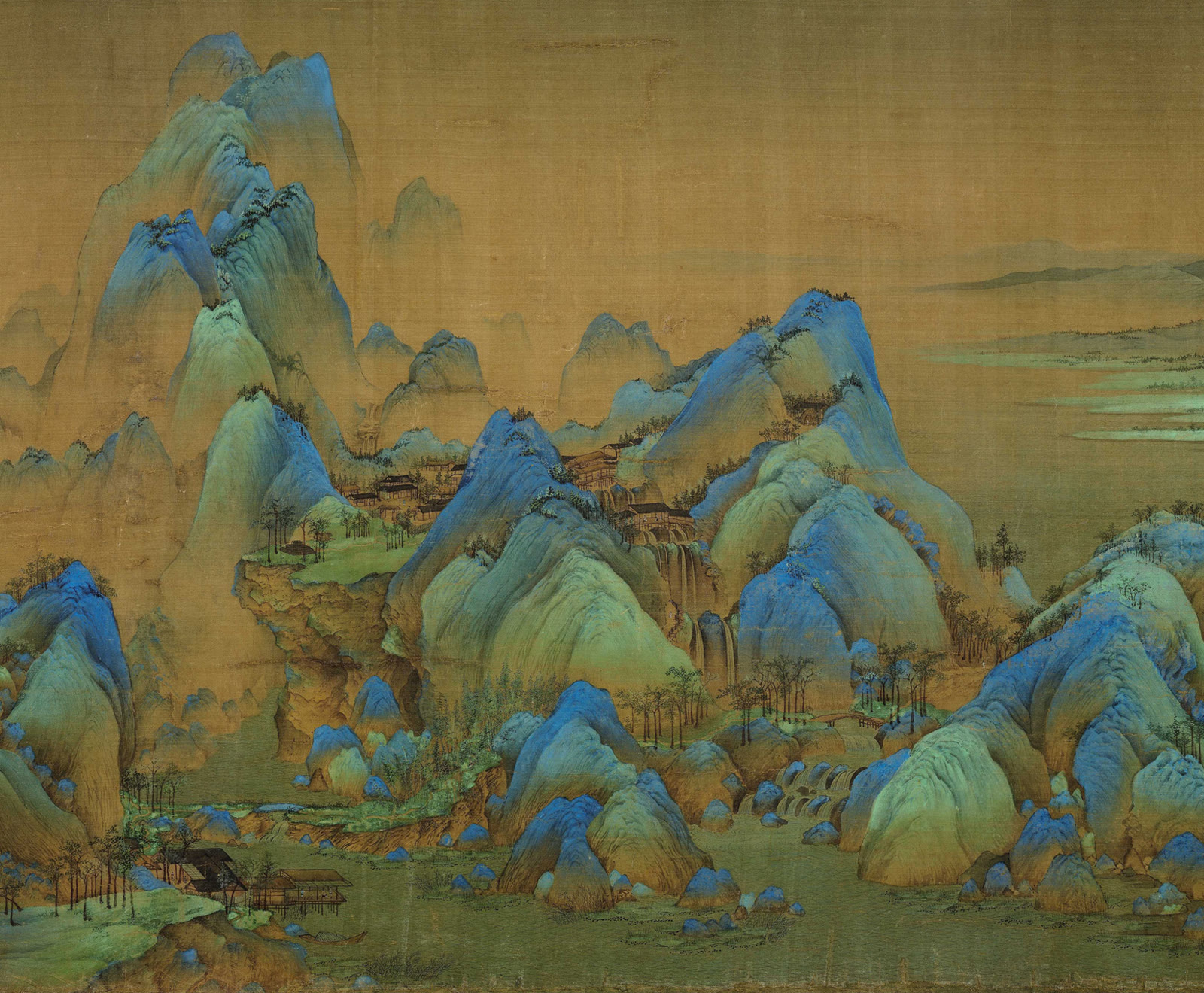 《千里江山图》局部