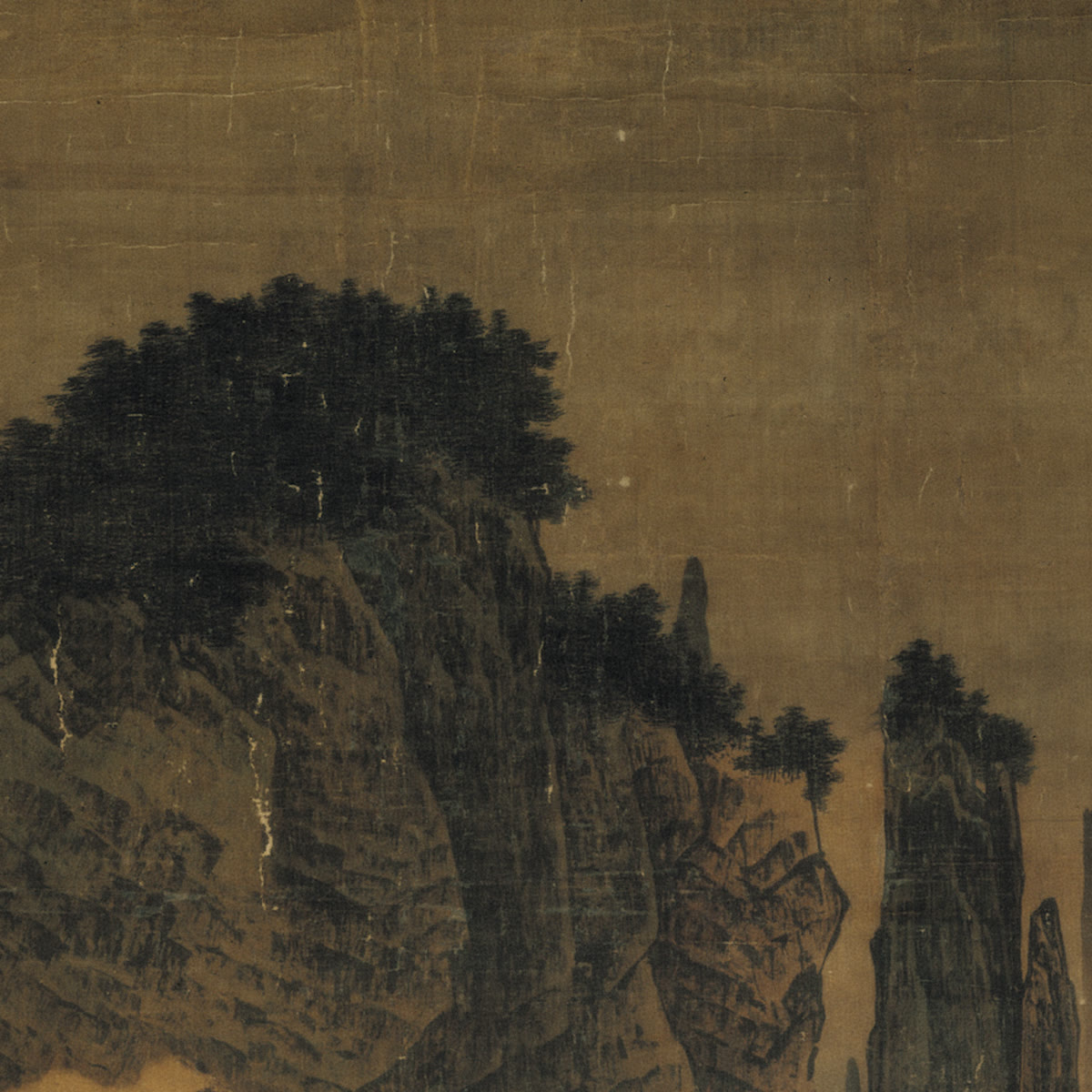 《万壑松风图》山峰局部