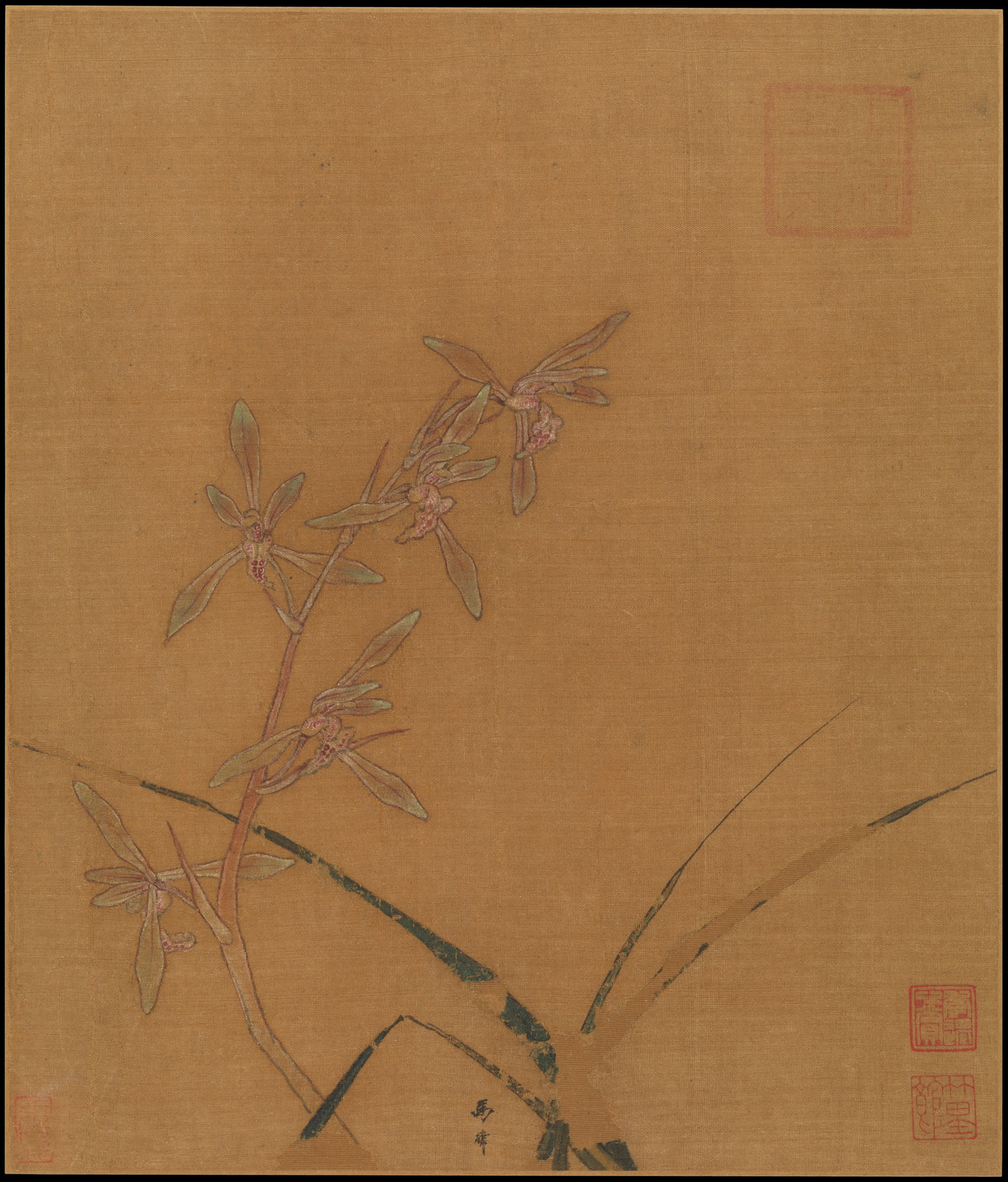 马麟《兰花图》