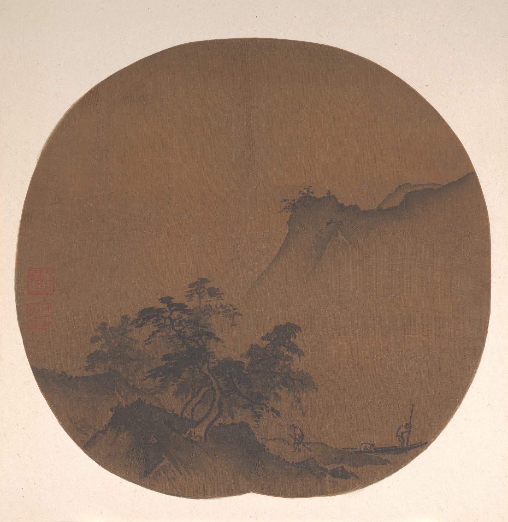 夏圭《泽畔疾风》