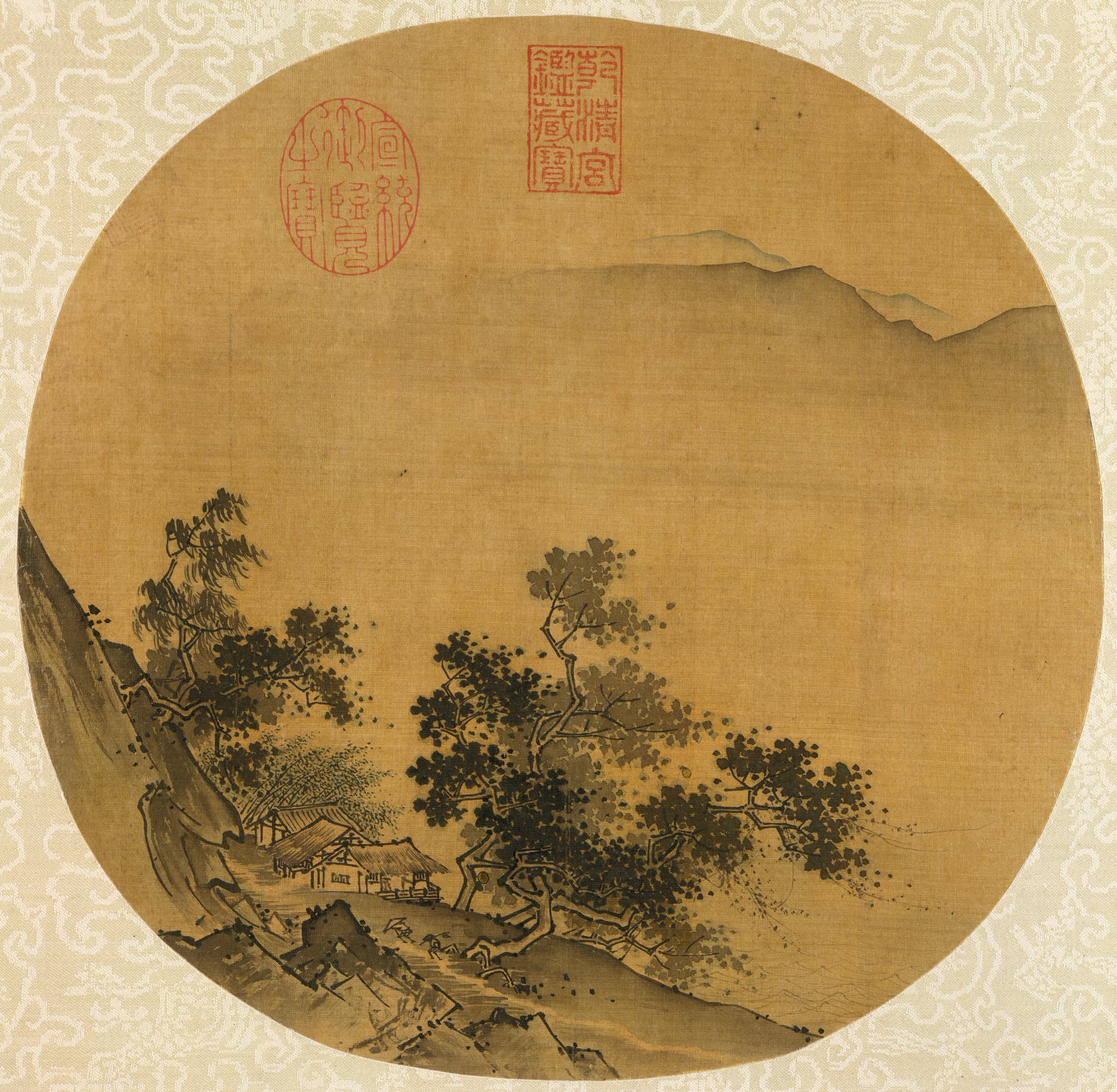 夏圭《风雨归舟》