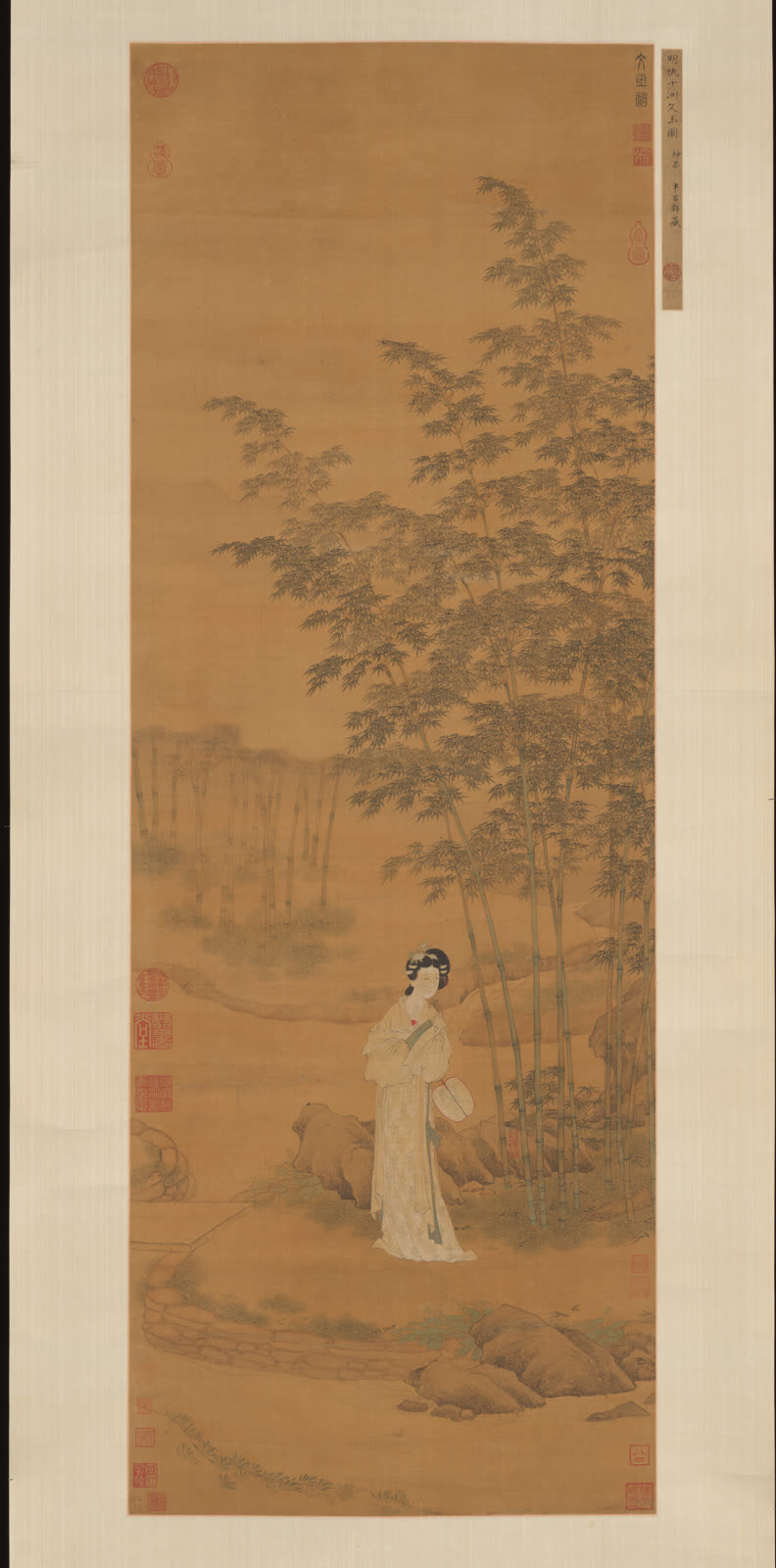 仇英《竹林仕女》