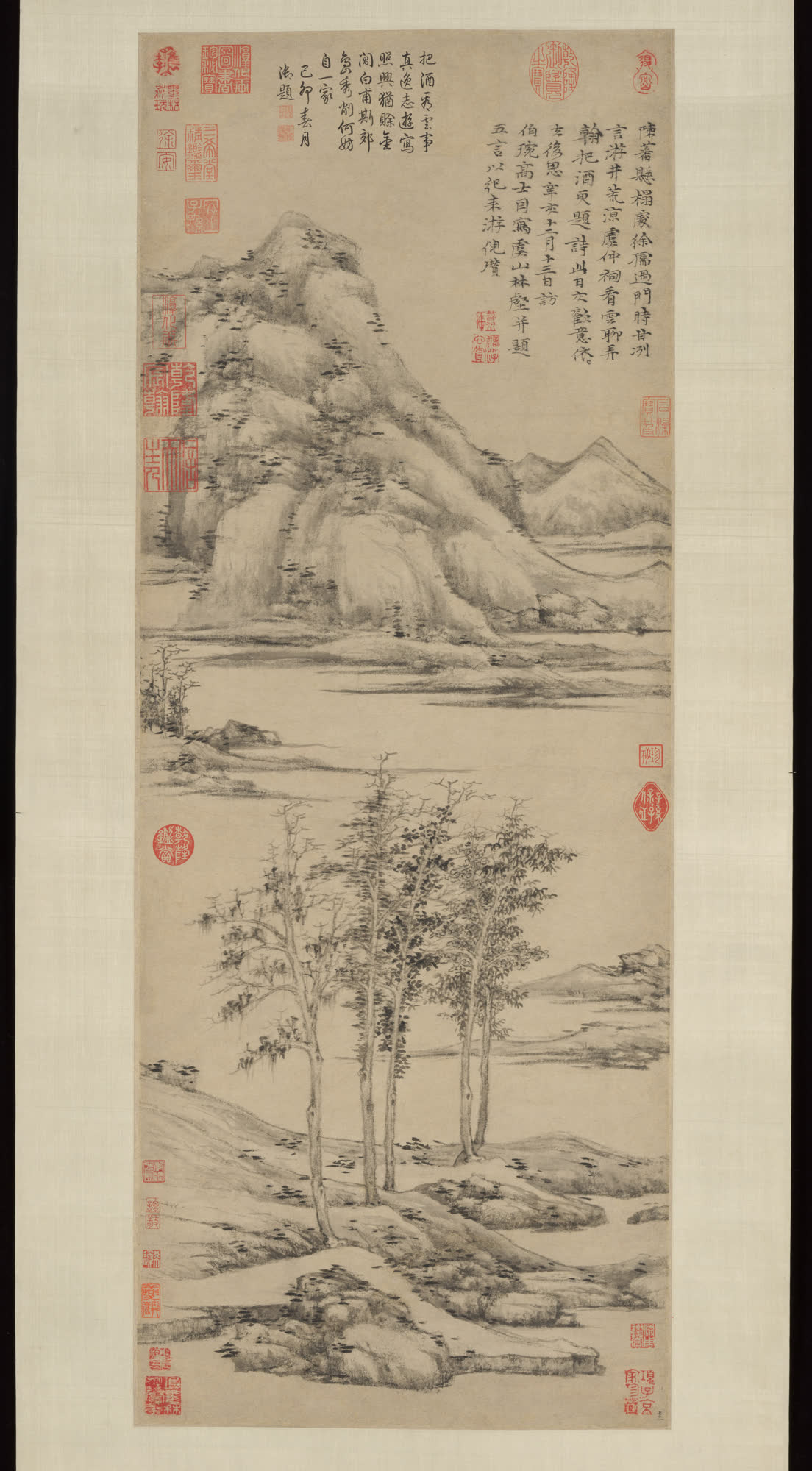 倪瓒《虞山林壑》