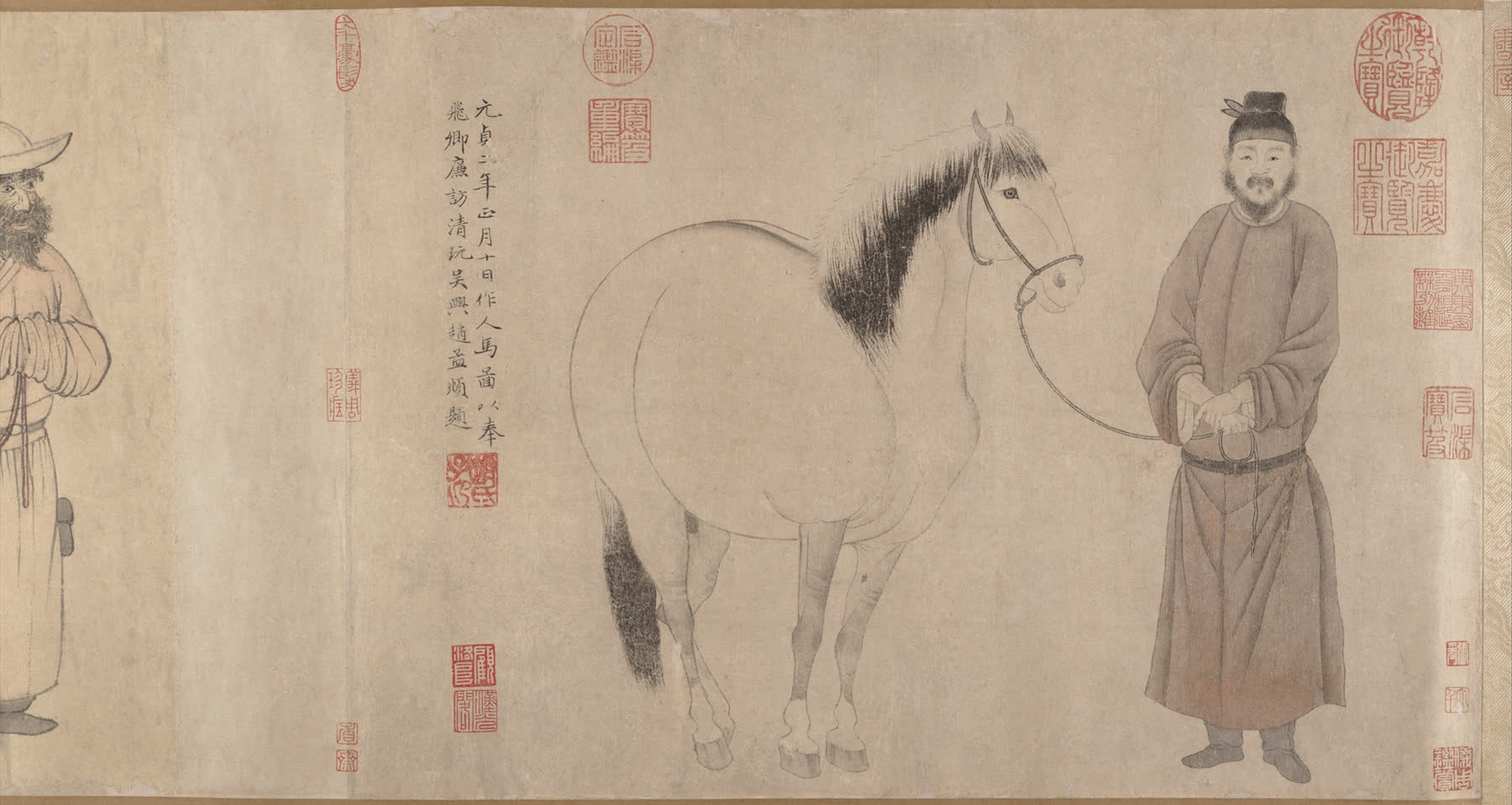 赵孟頫《人马图》局部