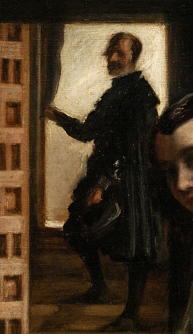 门口的人