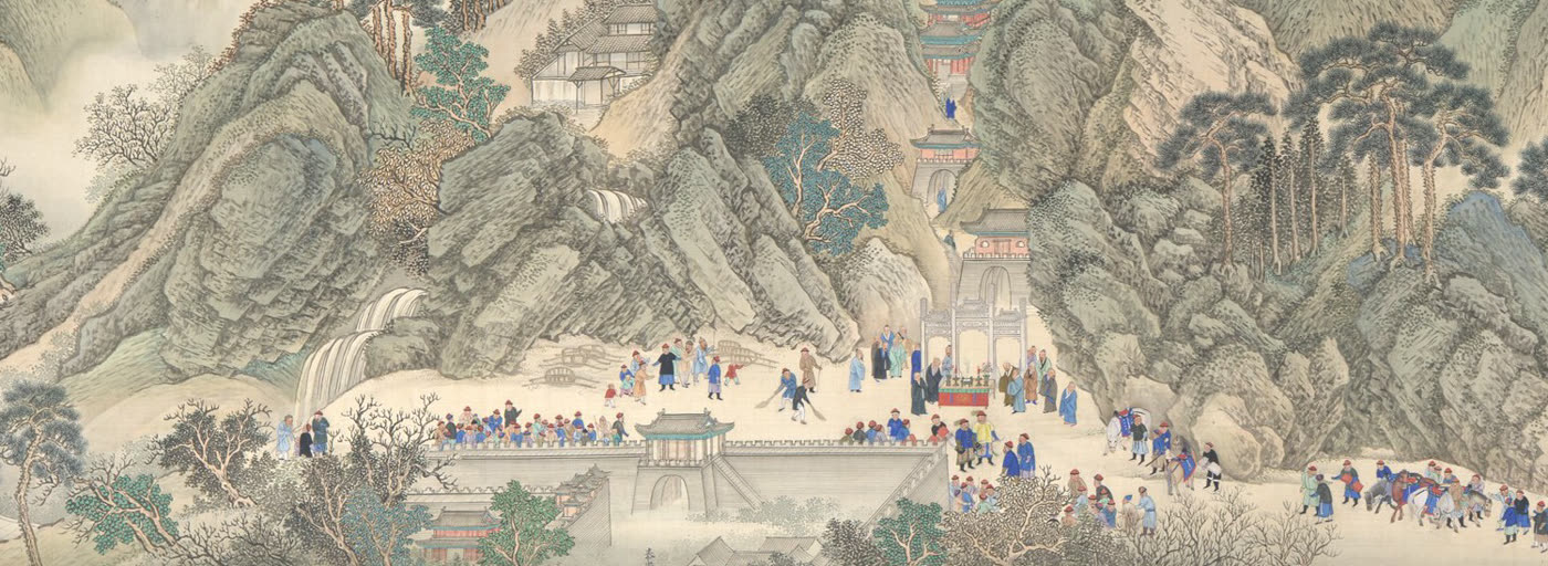 泰山脚下的人群