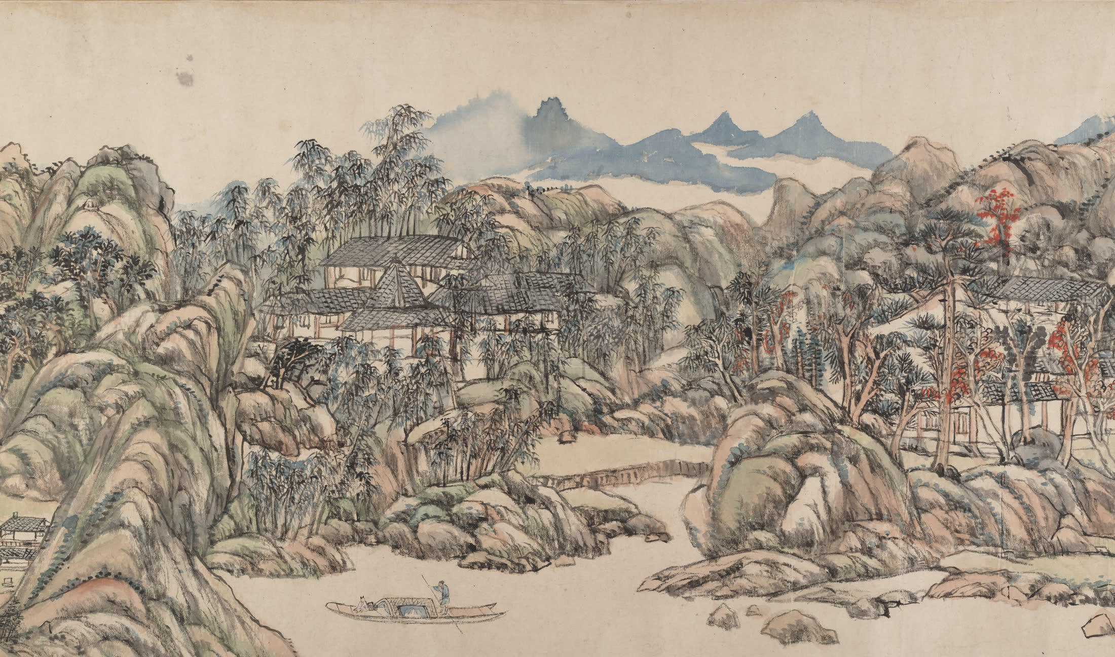 王原祁《辋川图》局部