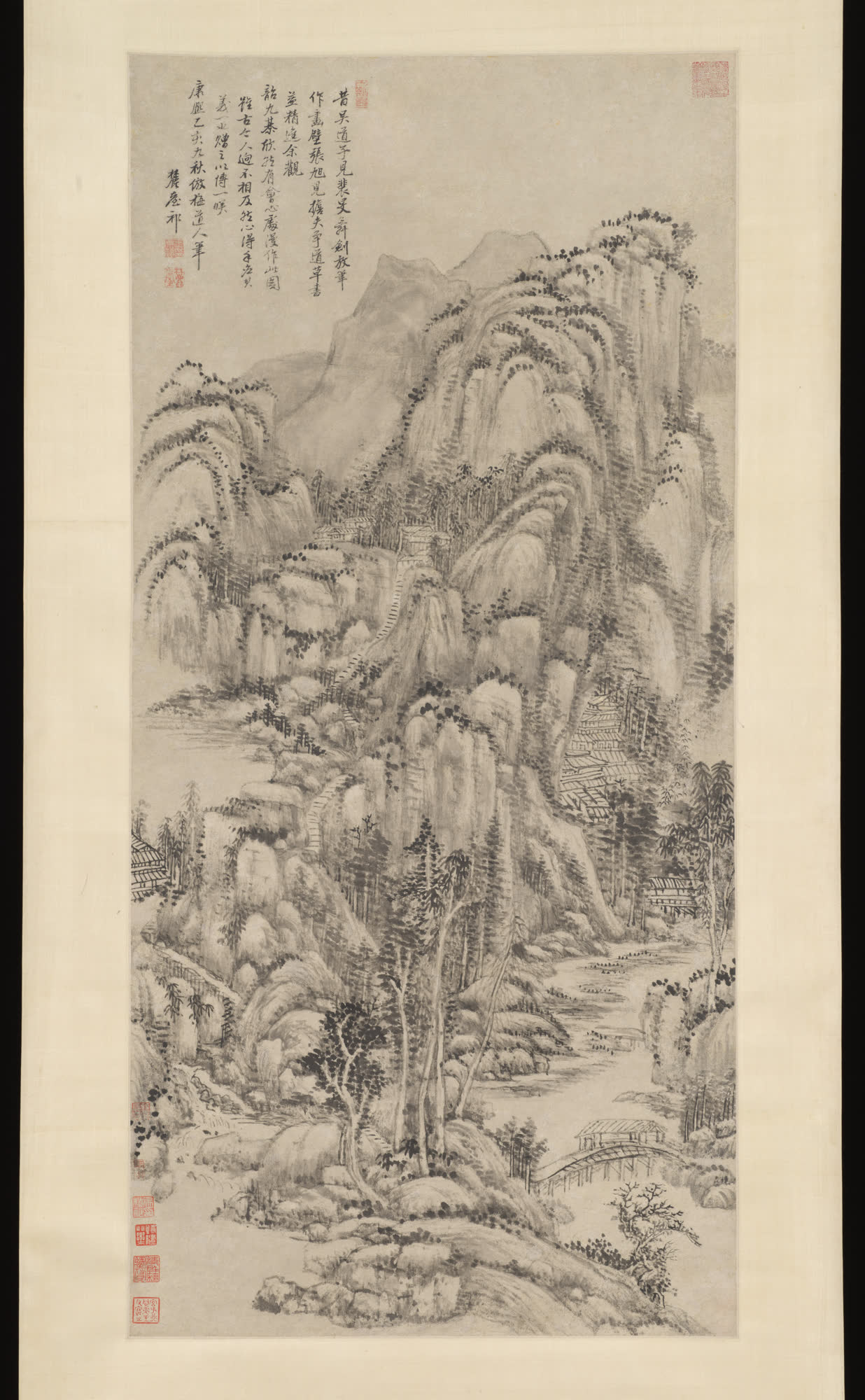 王原祁《仿吴镇山水》