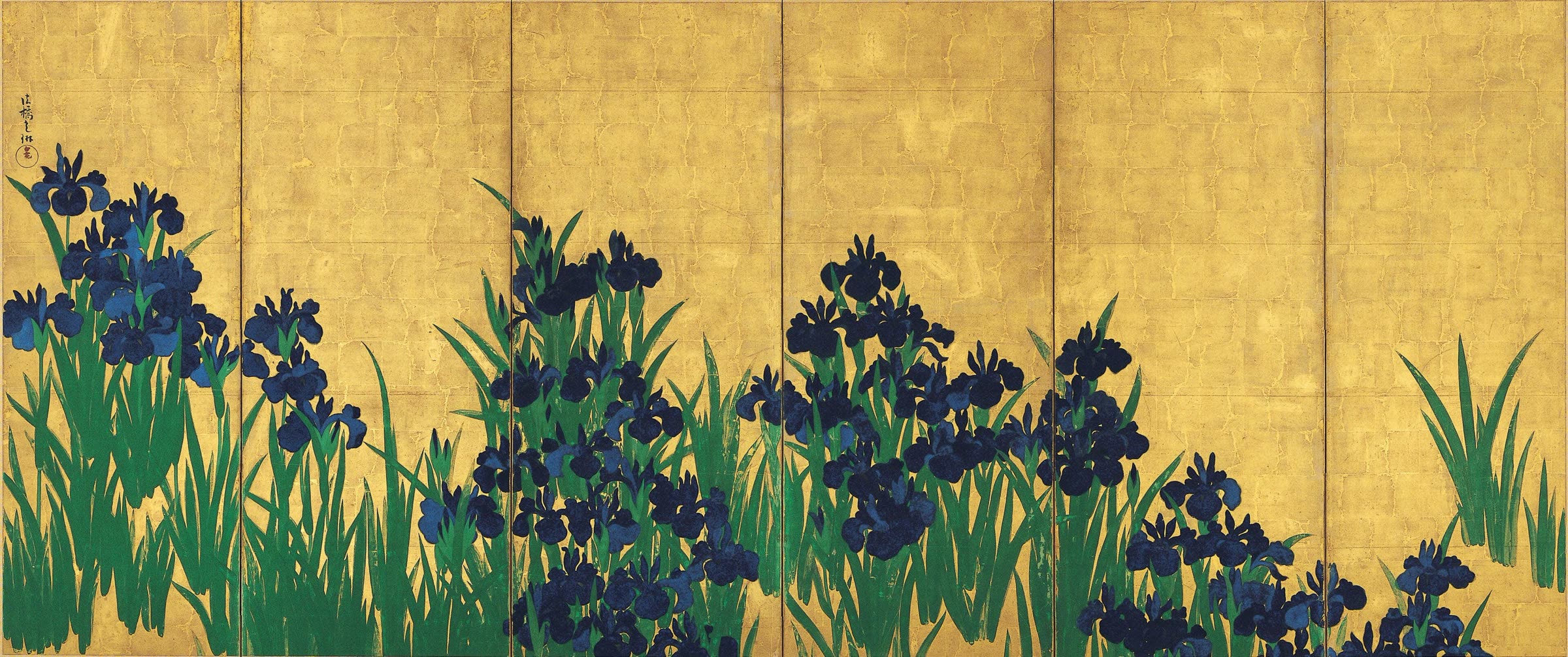 燕子花图屏风 左隻