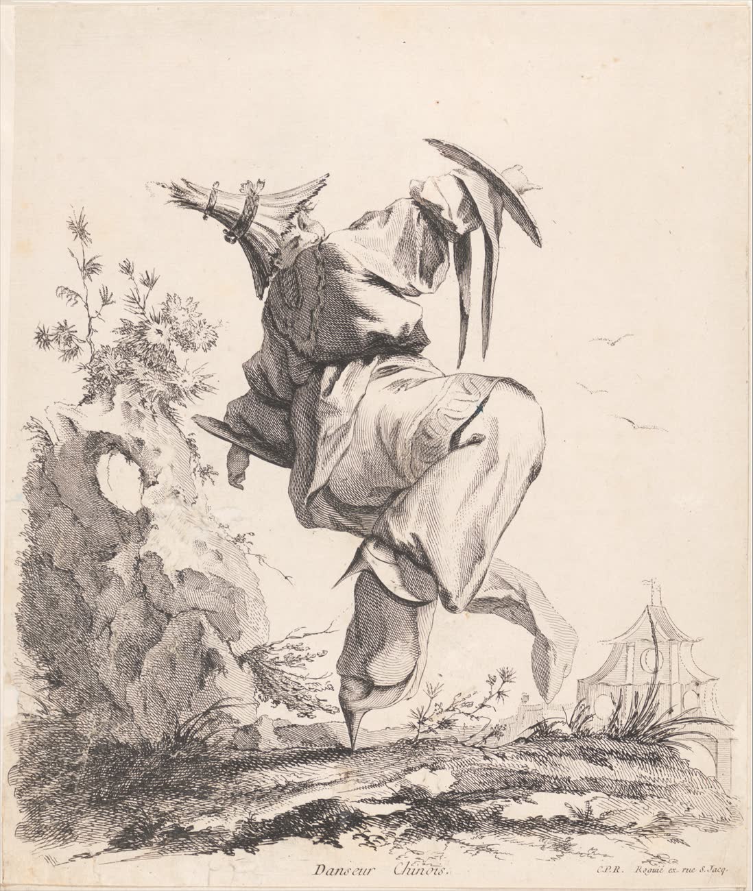 布歇《中国舞者》版画