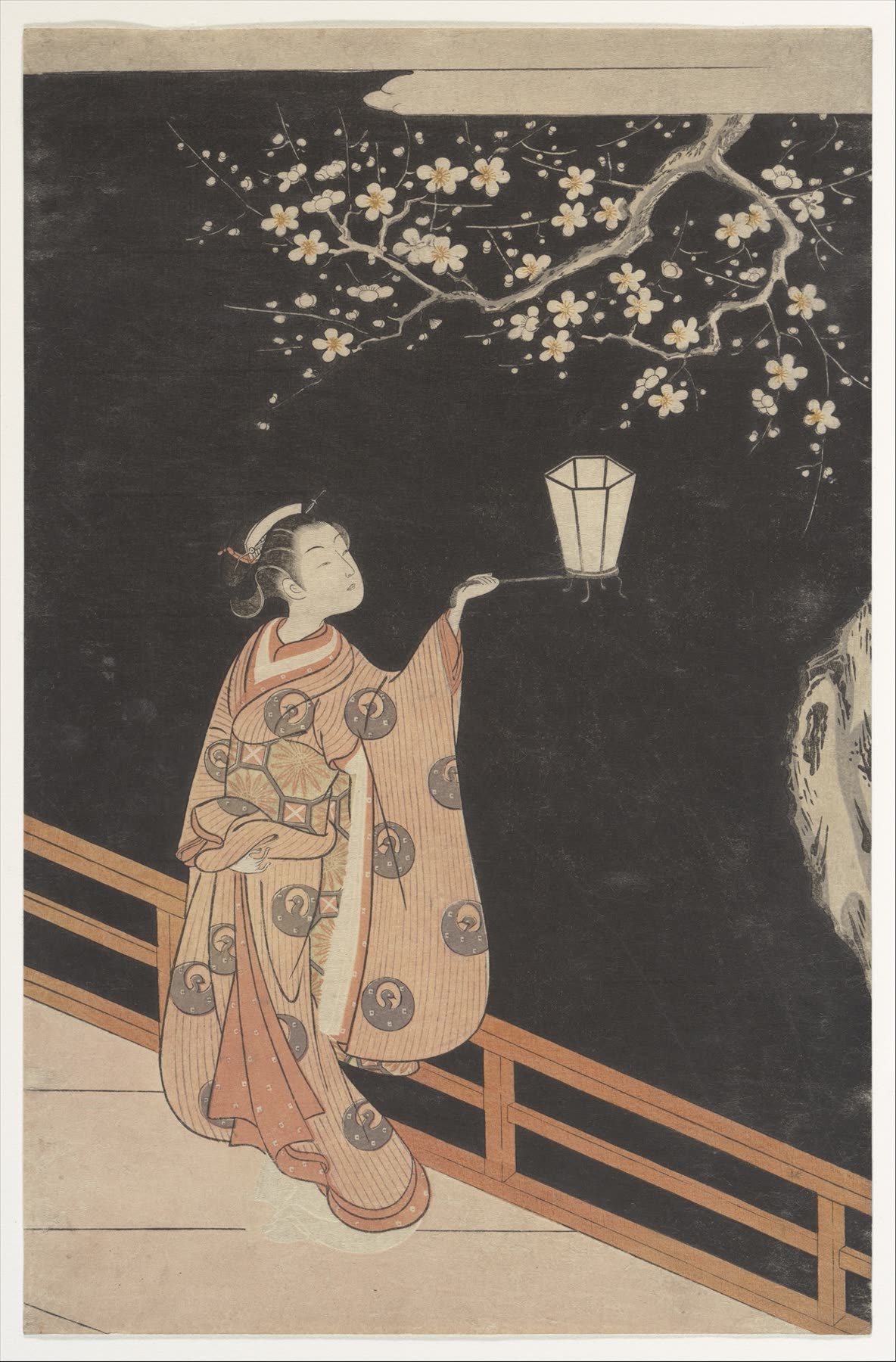 铃木春信《夜梅》