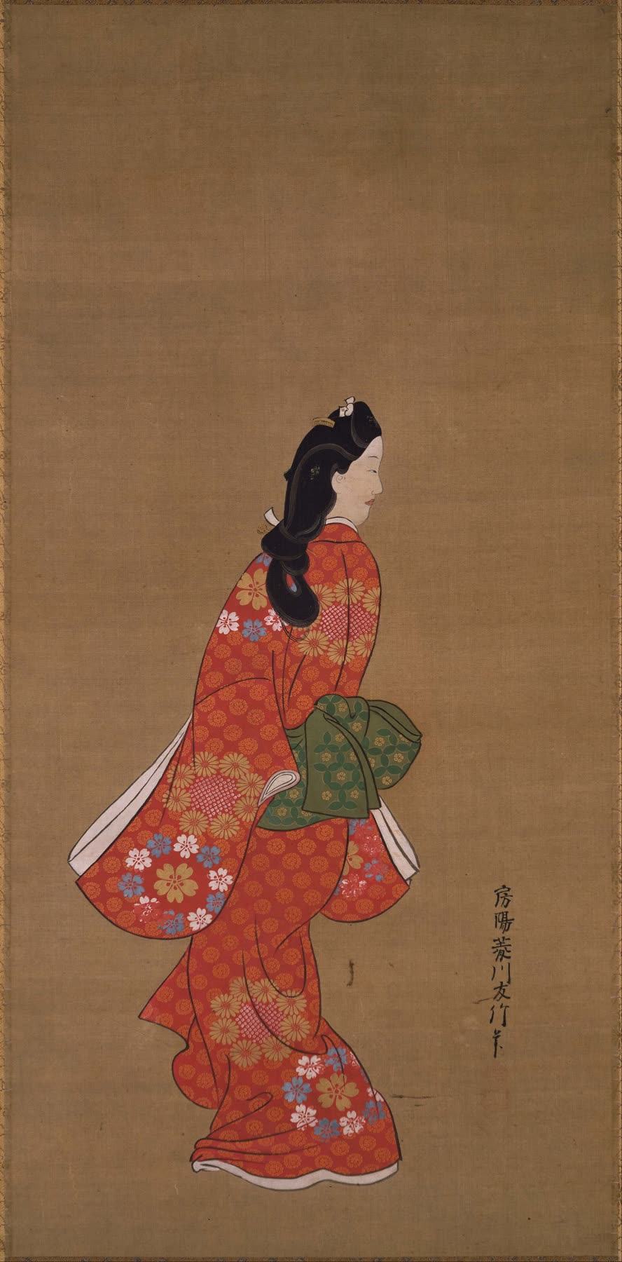 菱川师宣《见返美人图》