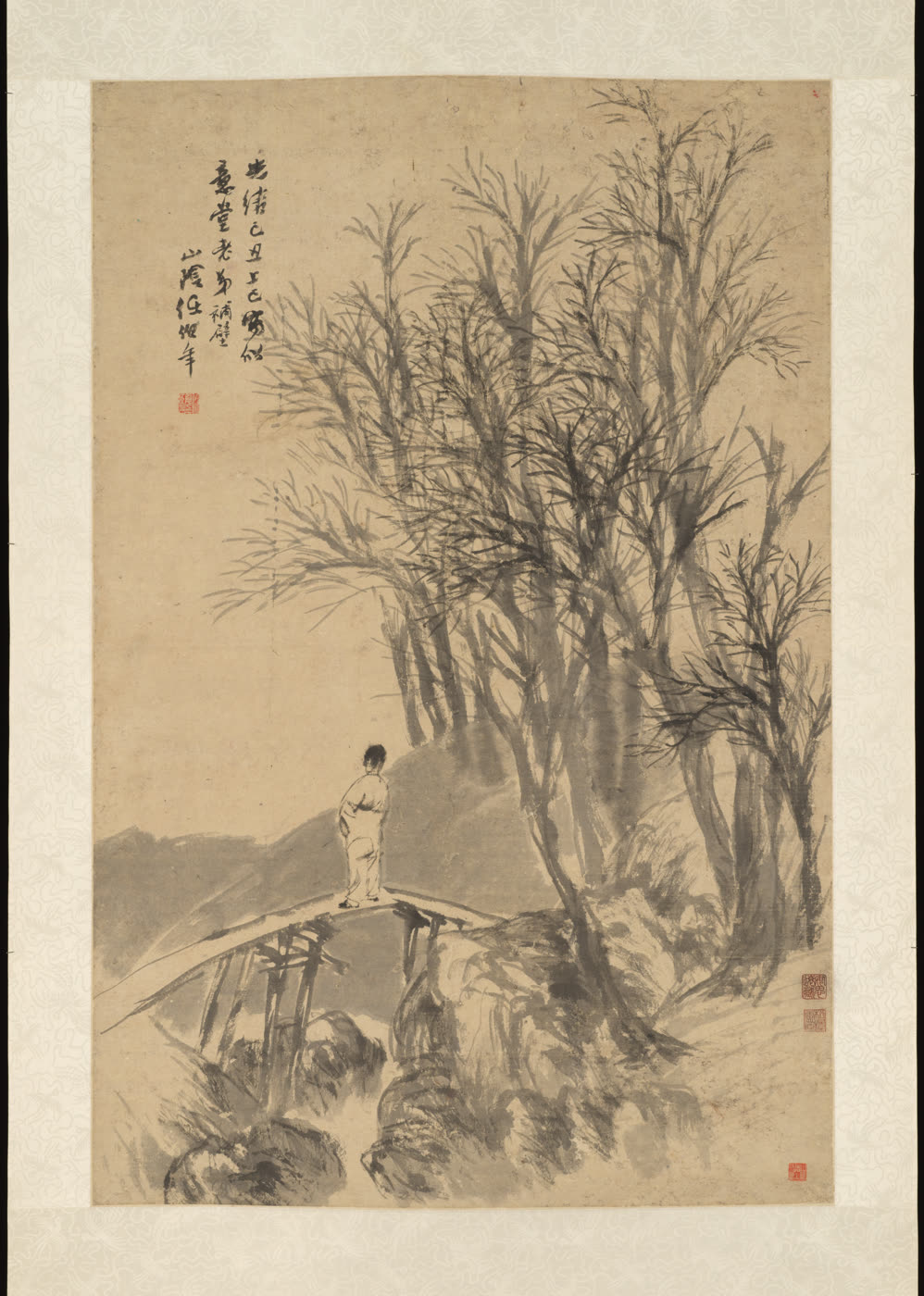 任颐《桥上人》