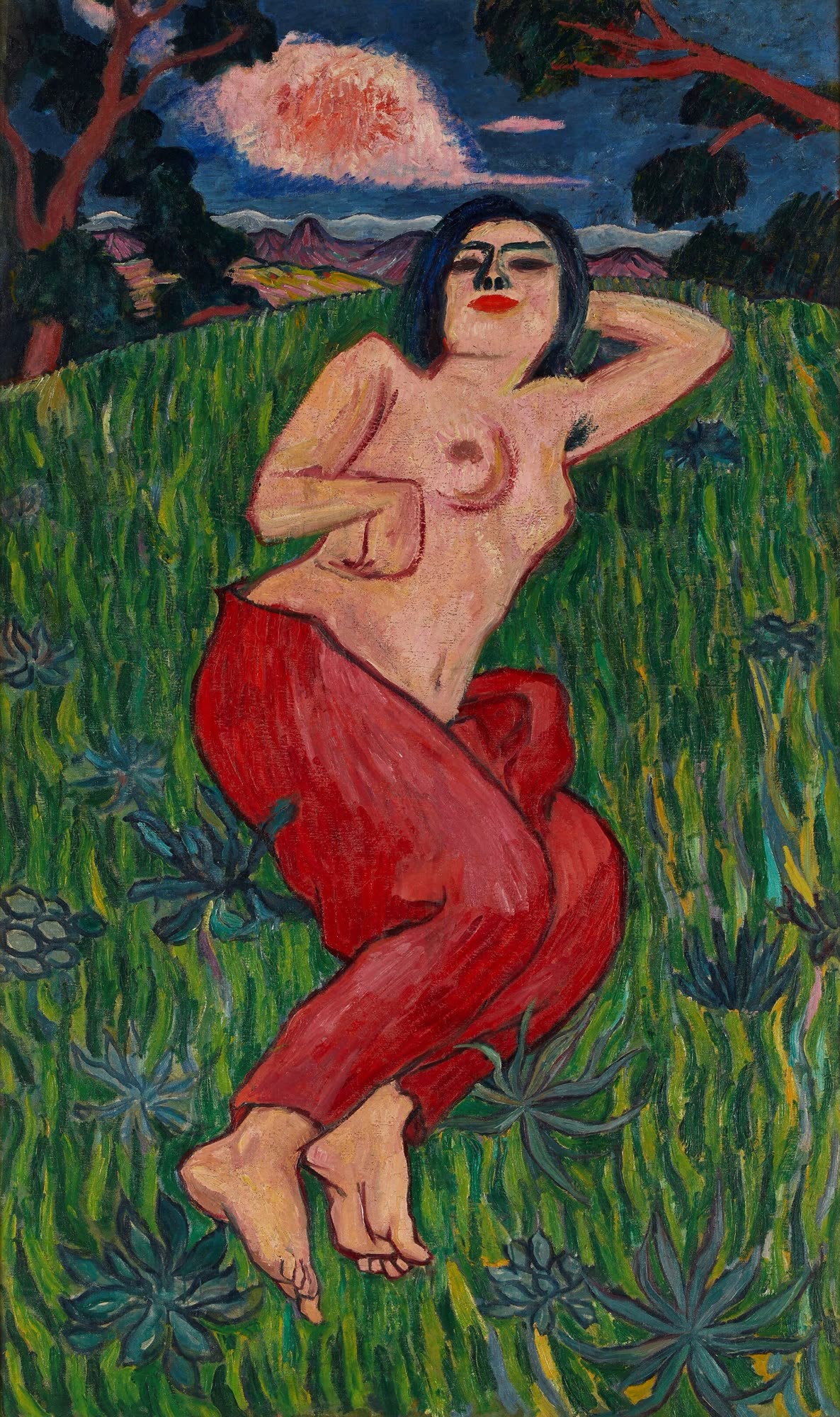 萬铁五郎《裸体美人》