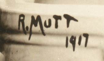 R. Mutt 1917 签名