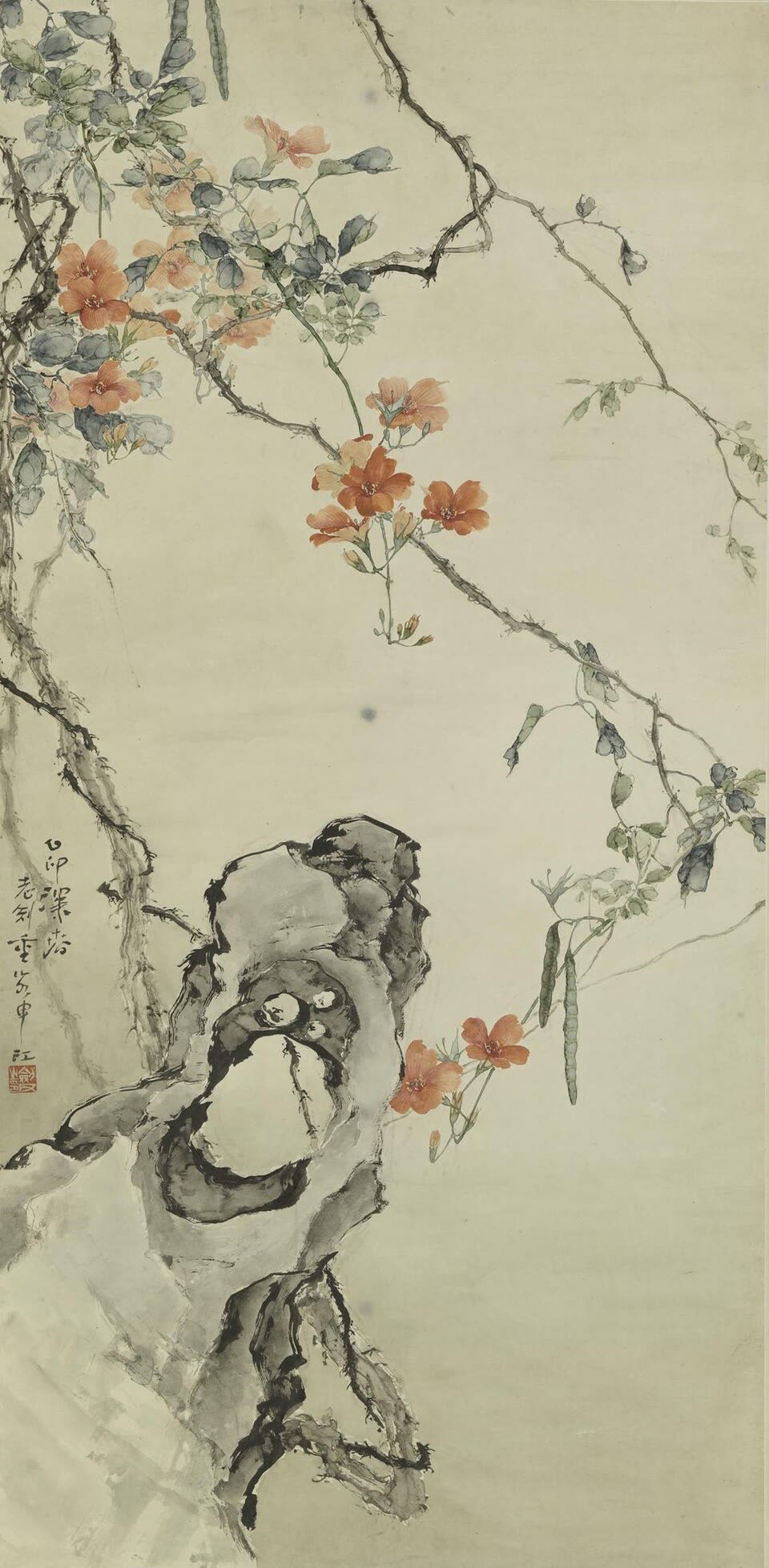 高剑父《凌霄花》