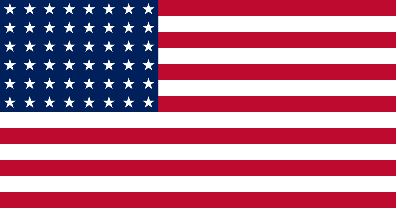 1912–1959 年使用的 48 星美国国旗标准图样