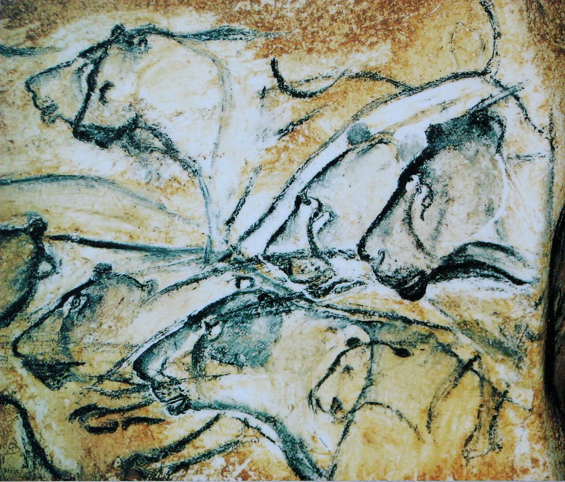 肖维岩洞狮群壁画的复制品